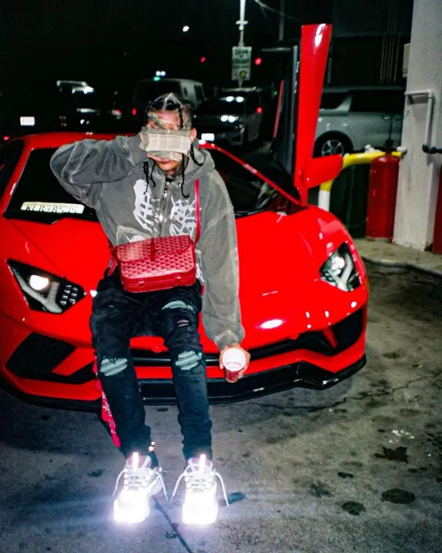 Sosmula outfit in Amiri, Dior, and Goyard, 2022
