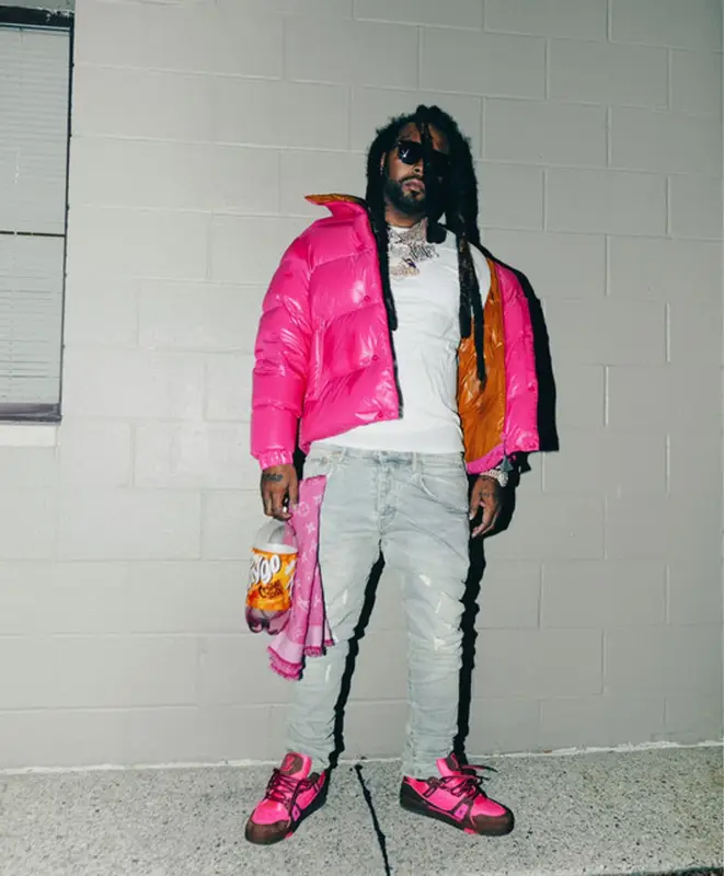 Icewear Vezzo outfit in Moncler and Louis Vuitton, 2022