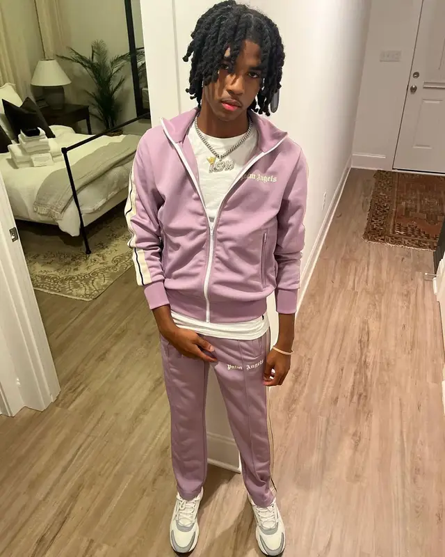 Lil Darius outfit in Palm Angels, Polo Ralph Lauren, and Dior, 2022