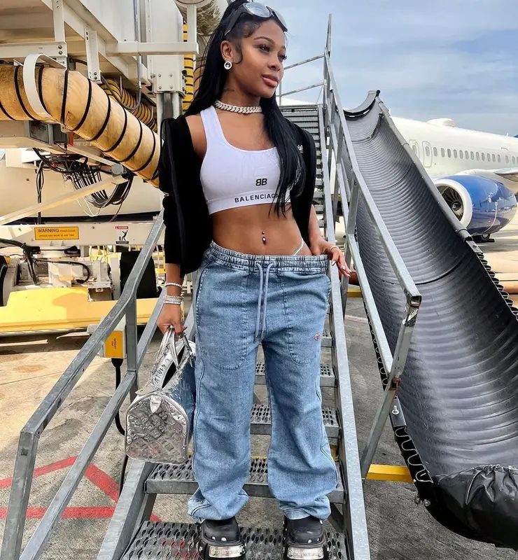 Jayda Wayda outfit in Balenciaga, Diesel, and Louis Vuitton, 2022