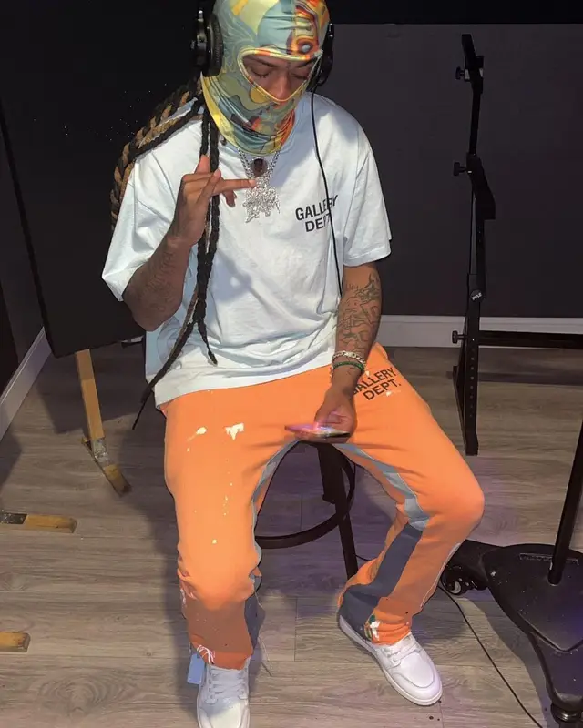 Lil Dude outfit in Gallery Dept., Nike, and Off-White, 2022