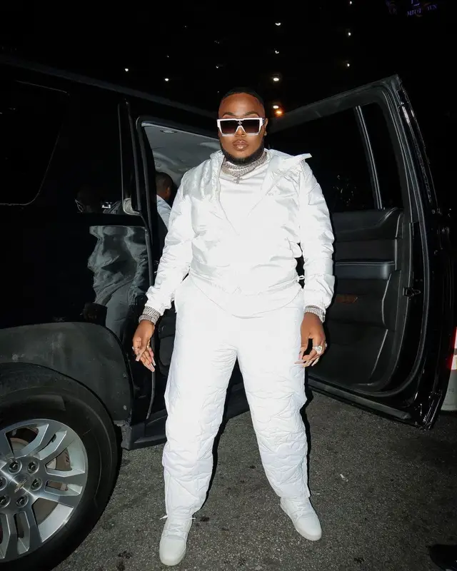 Saucy Santana outfit in Bottega Veneta and Louis Vuitton, 2022