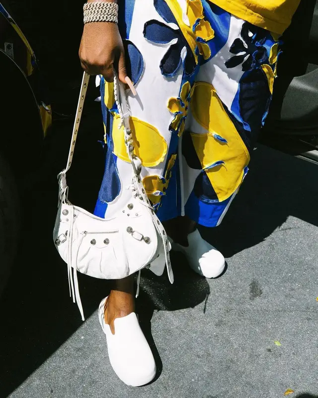 Saucy Santana outfit in Marni, Balenciaga, and Bottega Veneta, 2022