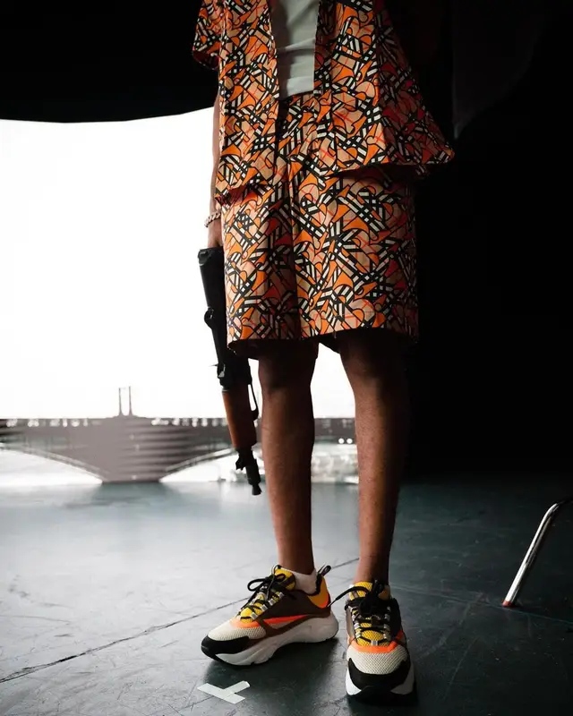 Digga D outfit in Burberry and Dior, 2022