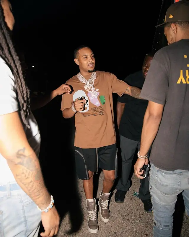 G Herbo outfit in Dior, Rick Owens, and Travis Scott Merch, 2022