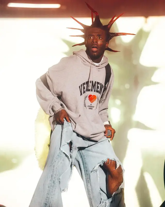 Lil Uzi Vert outfit in Vtmnts, Vetements, and Balenciaga, 2022