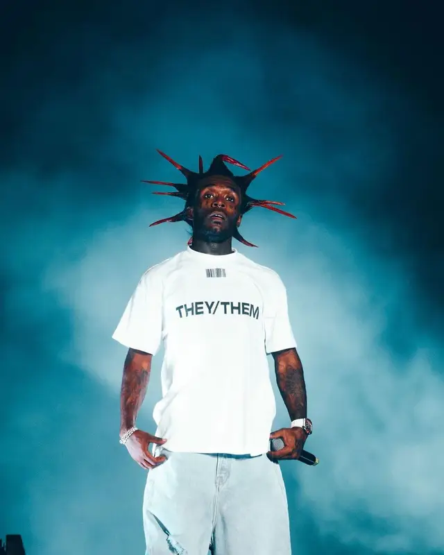 Lil Uzi Vert outfit in Vtmnts, Vetements, and Balenciaga, 2022