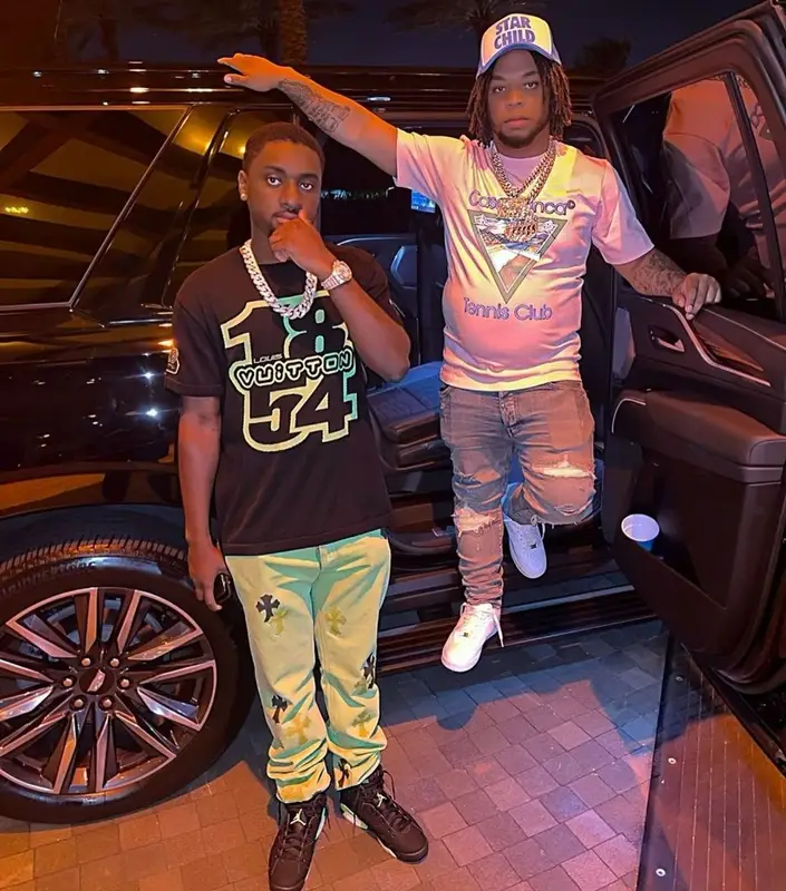 Don Q outfit in Casablanca, Amiri, and Nike, 2022