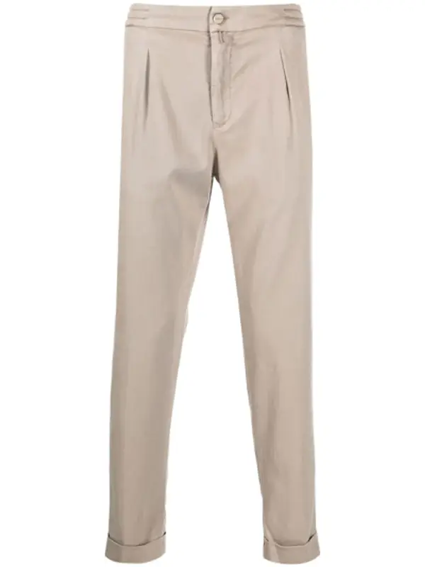 Kiton Logo Patch Straight Leg Trousers $723
