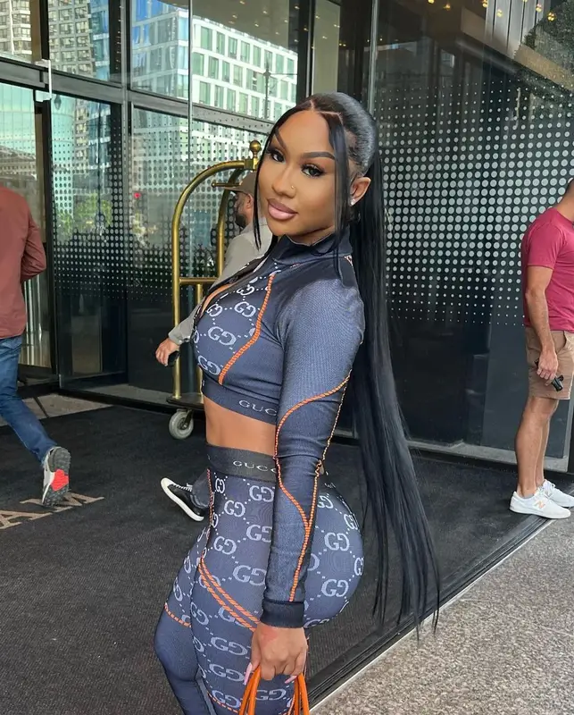 TheRealKyleSister outfit in Gucci, Chanel, and Hermes, 2022