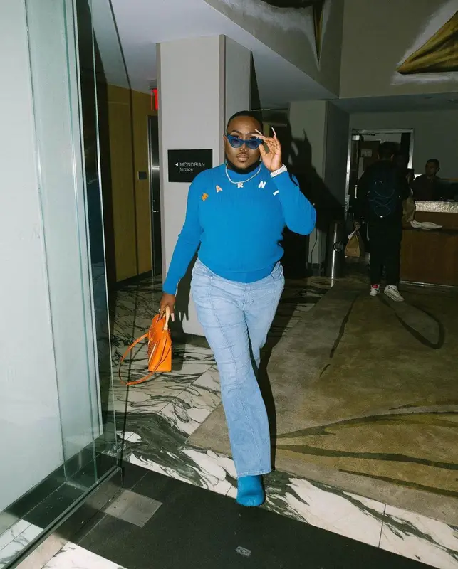 Saucy Santana outfit in Isabel Marant, Goyard, and Marni, 2022