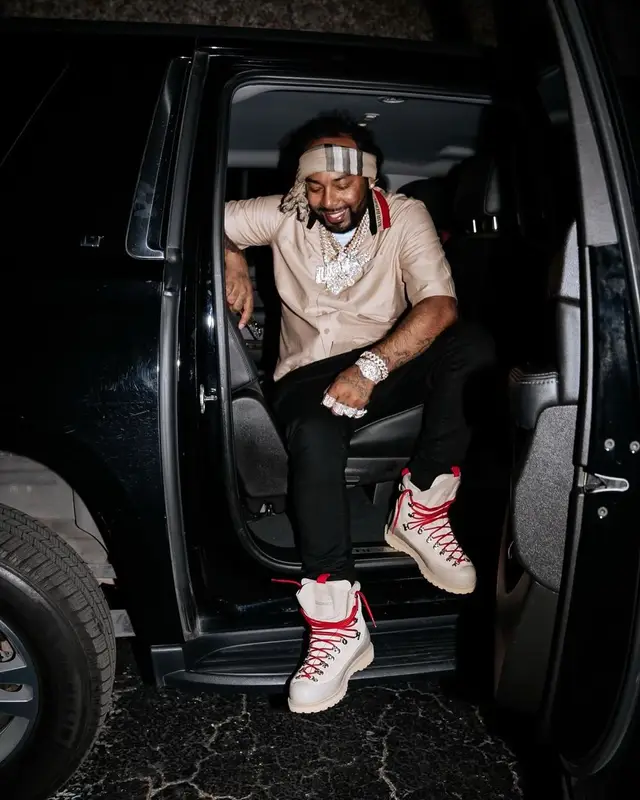 Icewear Vezzo outfit in Amiri, Diemme, and Burberry, 2022