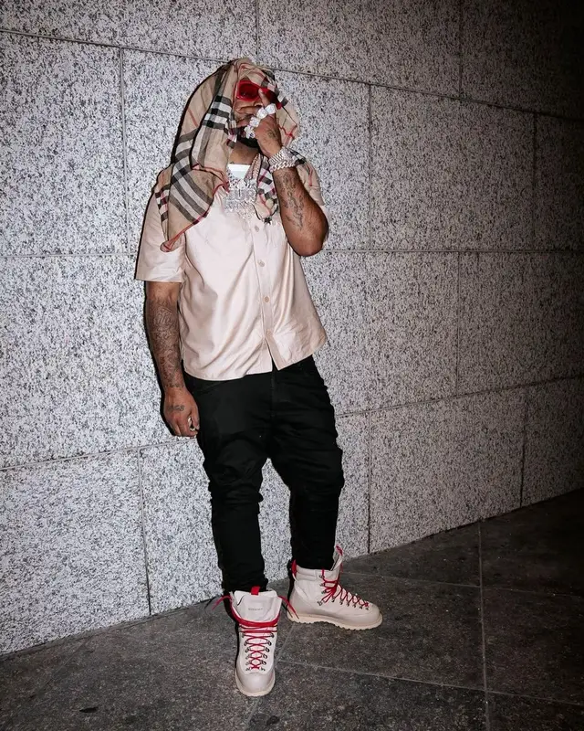 Icewear Vezzo outfit in Amiri, Diemme, and Burberry, 2022