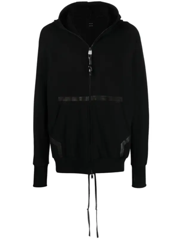 Isaac Sellam Stripe Detail Zip-Up Hoodie $252