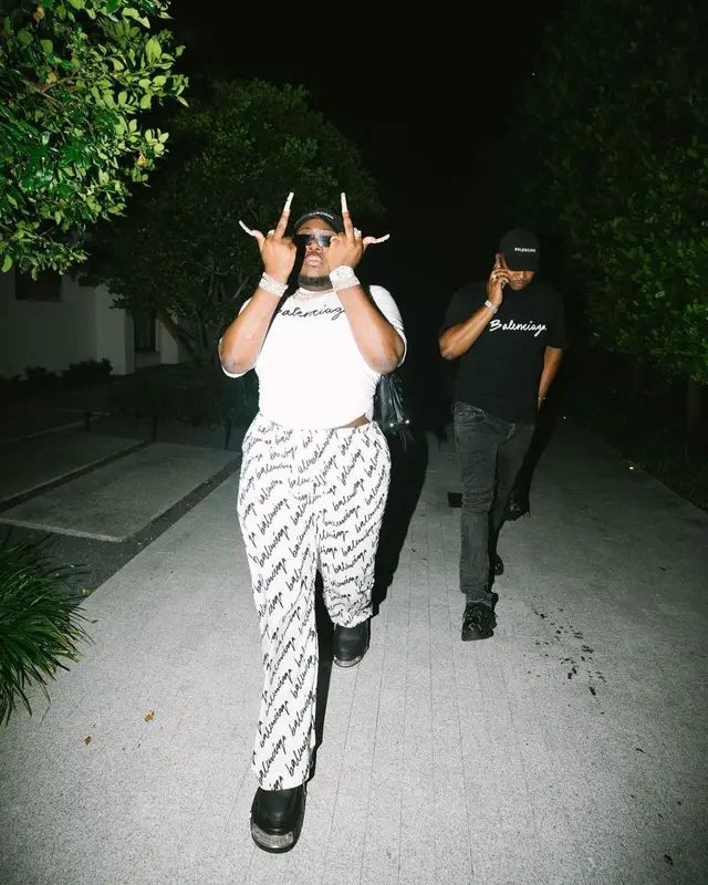 Saucy Santana outfit in Balenciaga and Crocs, 2022