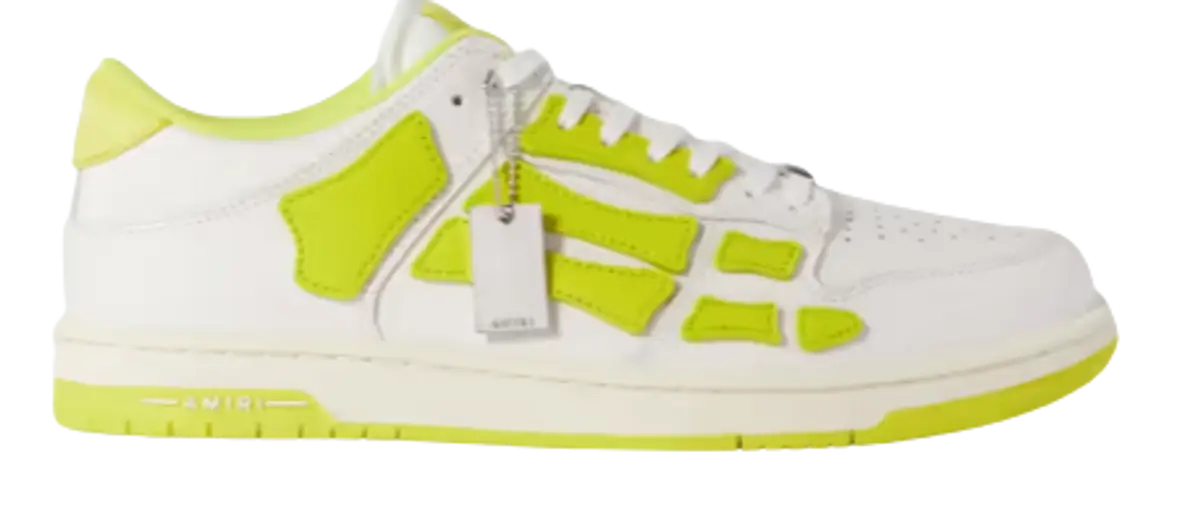Amiri Green Skel-Top Neon Leather Sneakers $561