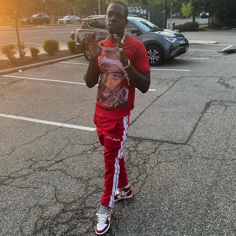 Bobby Shmurda outfit in Vintage, Palm Angels, and Nike, 2022