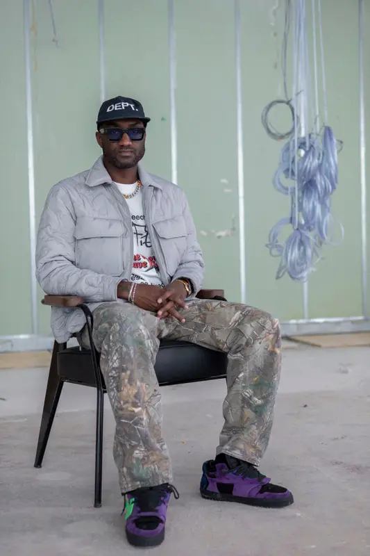 Virgil Abloh outfit in Virgil Abloh, Louis Vuitton, and Gallery Dept., 2019