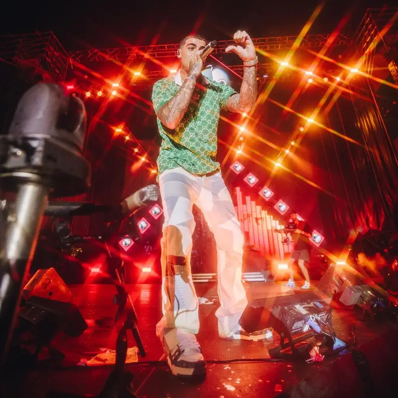 Lunay outfit in Gucci, Amiri, and Louis Vuitton, 2022