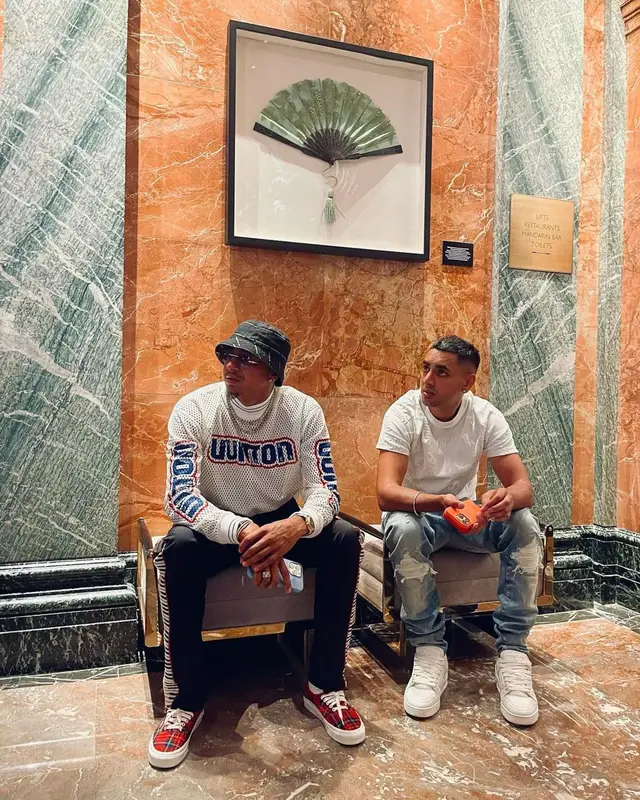 Jesse Lingard outfit in Just Don, Cartier, and Moncler, 2022