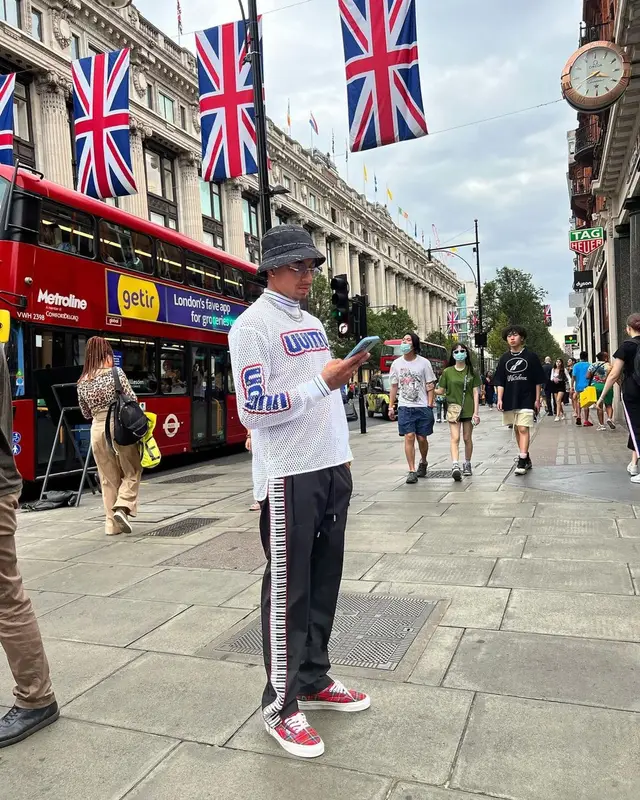 Jesse Lingard outfit in Just Don, Cartier, and Moncler, 2022
