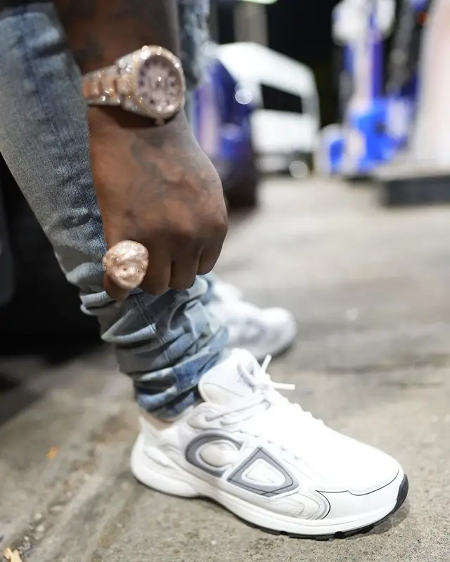 Lil Zay Osama outfit in Balenciaga, Amiri, and Dior, 2022