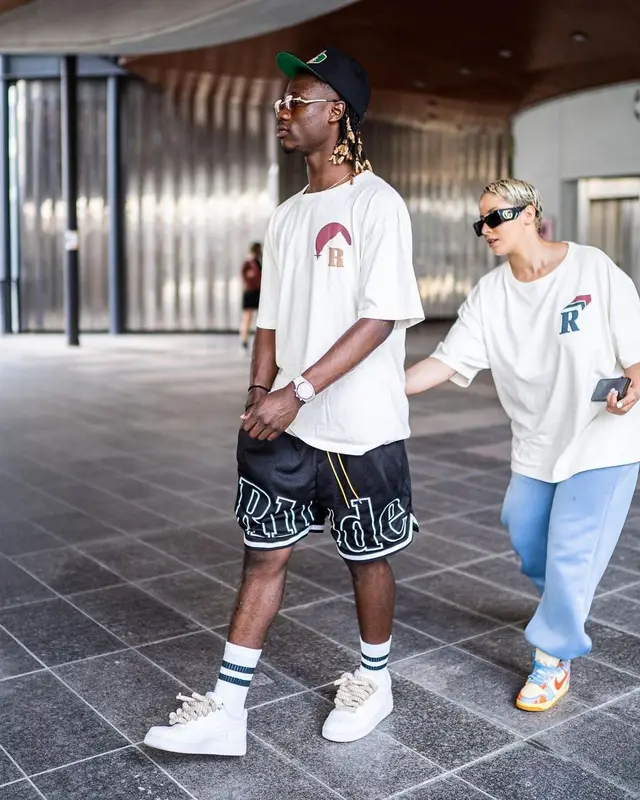 Eduardo Camavinga outfit in Nike and Rhude, 2022