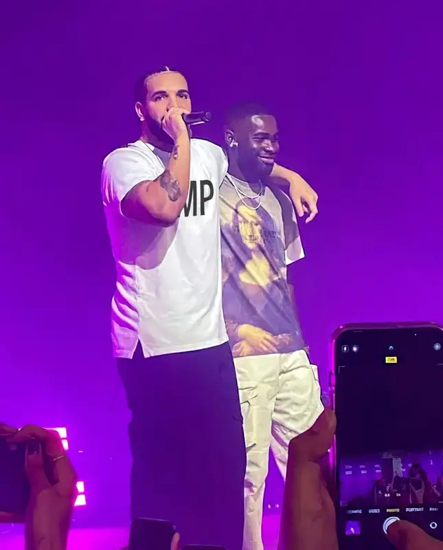 Drake outfit in Ends Repair, 2022