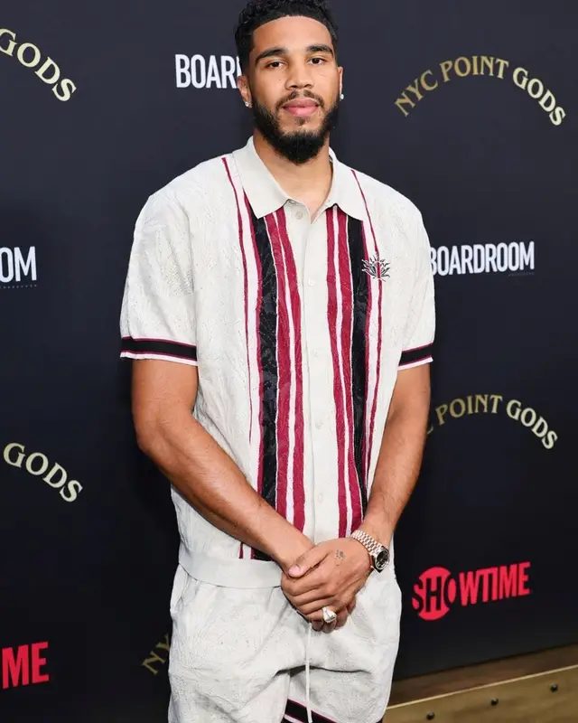 Jayson Tatum outfit in Twenty, Nike, and Travis Scott Merch, 2022