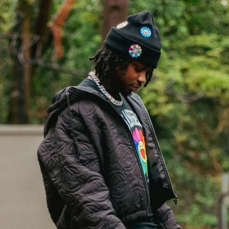 JetsonMade outfit in Absent, New Era, and Takashi Murakami, 2022