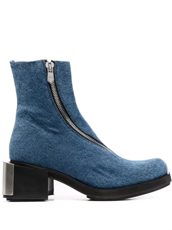GmbH Ergonomic Denim Riding Ankle Boots $580