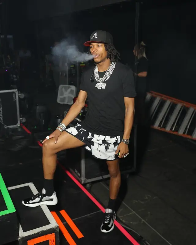 Lil Baby outfit in Prada and Shon LeMon, 2022