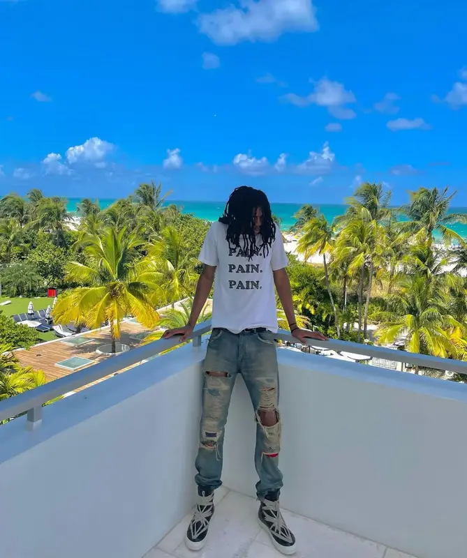 Sid Shyne outfit in Number (N)ine, Undercover, and Rick Owens, 2022