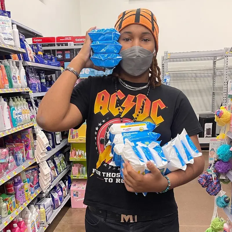 Xhulooo outfit in AC/DC Merch and MCM, 2022