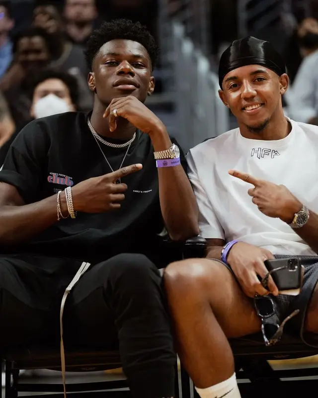 Aurelien Tchouameni outfit in Rick Owens, Louis Vuitton, and Burberry, 2022
