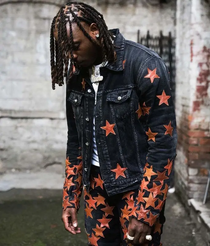 Flipp Dinero outfit in Amiri, Nike, and Chemist, 2022