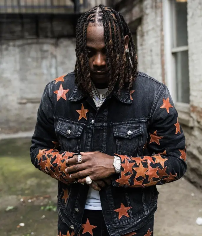 Flipp Dinero outfit in Amiri, Nike, and Chemist, 2022