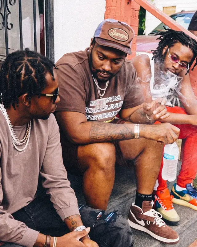 Peezy outfit in Eric Emanuel, Supreme, and Hanes, 2022