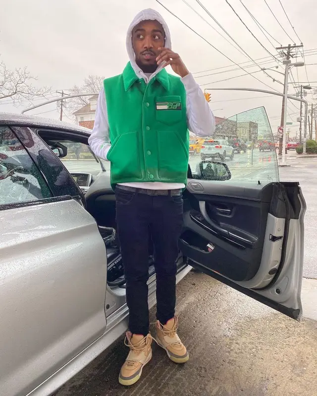 Swoosh God outfit in Prada, Nike, and Louis Vuitton, 2020
