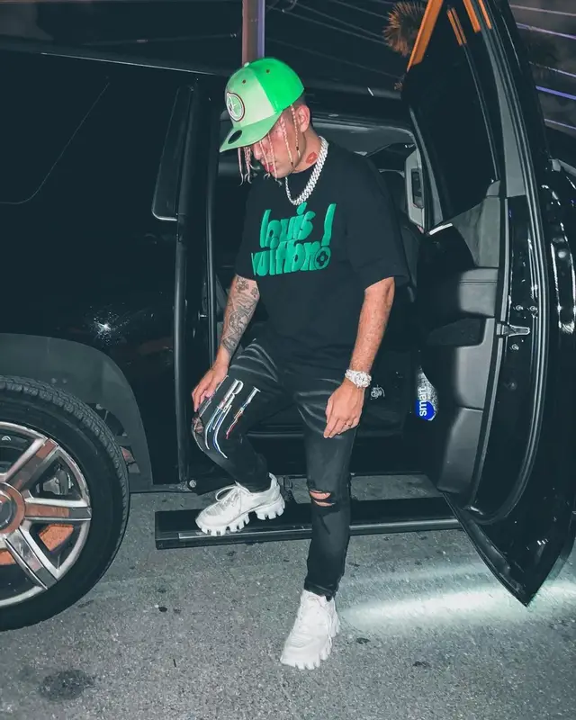Rarri outfit in Amiri, Prada, and Yums, 2022