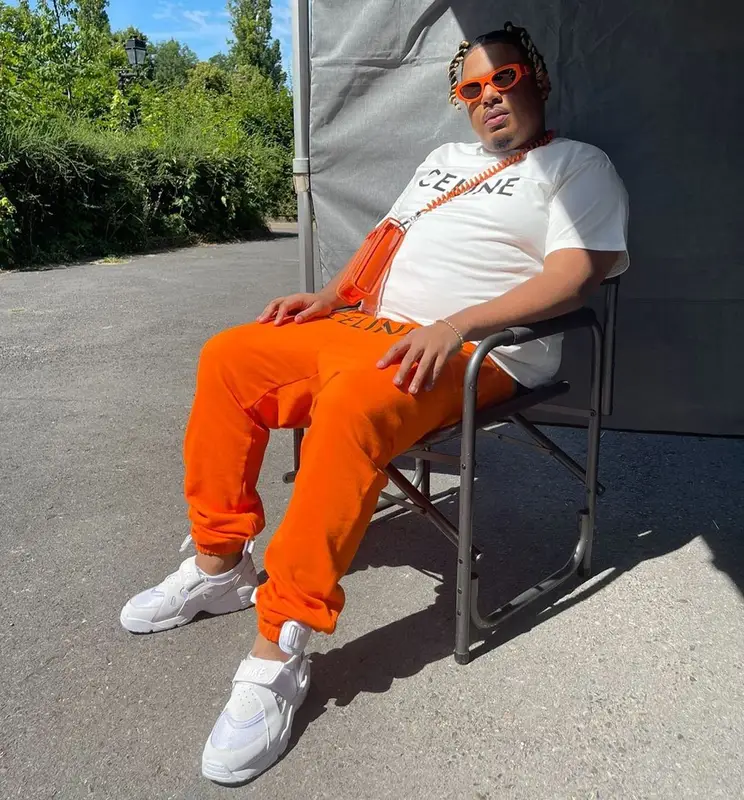 Naza outfit in Celine, Nike, and Versace, 2022