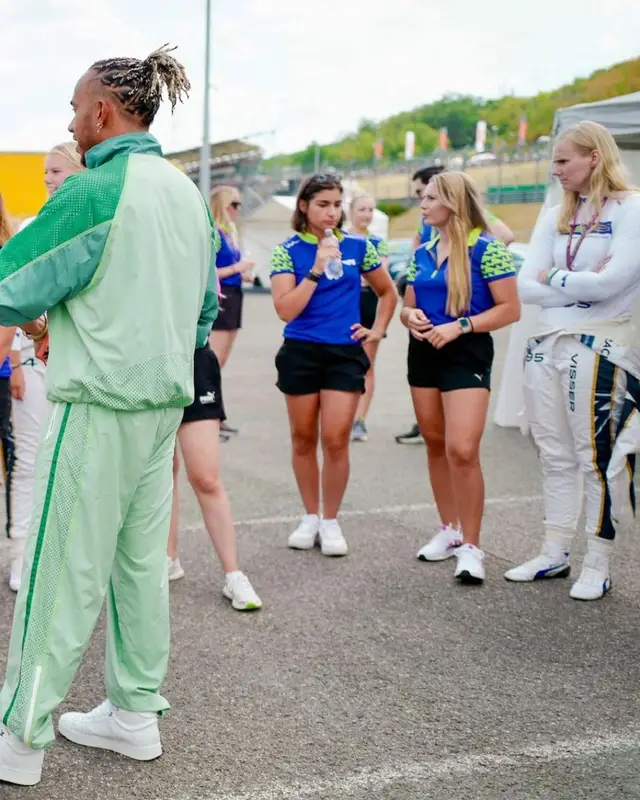 Lewis Hamilton outfit in Lacoste and Nike, 2022