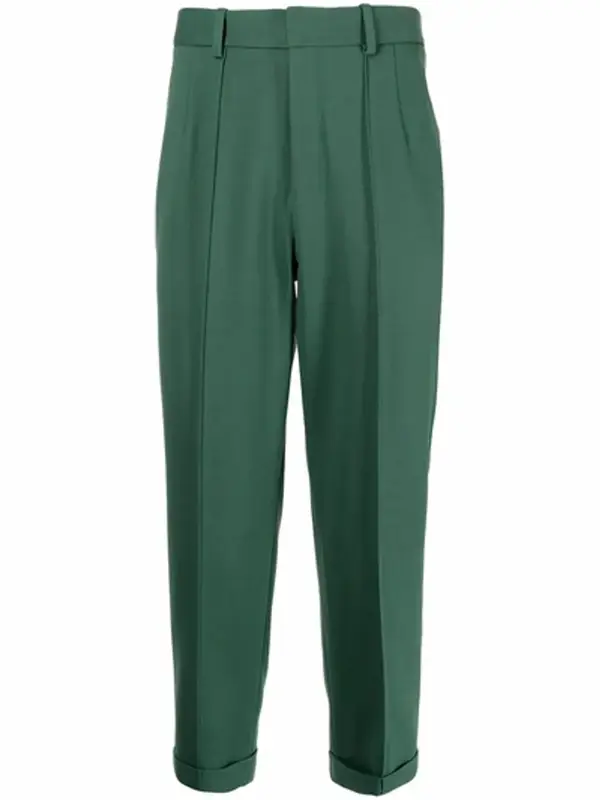 Shiatzy Chen Pressed Crease Wool Tailored Trousers $978