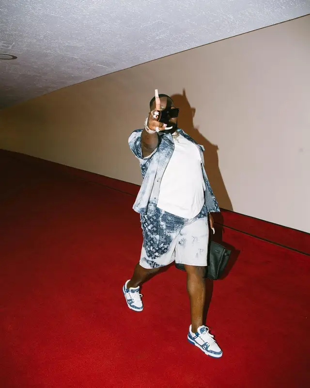 Saucy Santana outfit in Hermes and Louis Vuitton, 2022