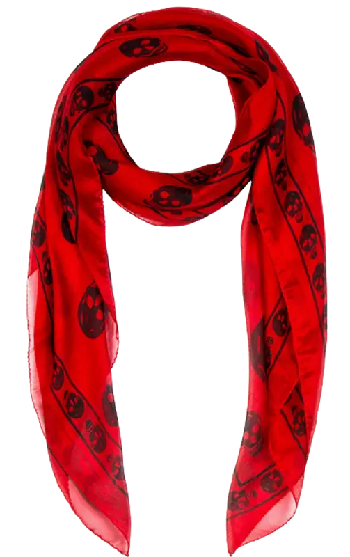 Alexander McQueen Skull Print Scarf In Black $395