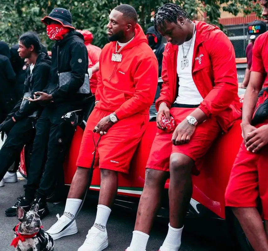 Headie One outfit in Balenciaga, Nike, and Supreme, 2022