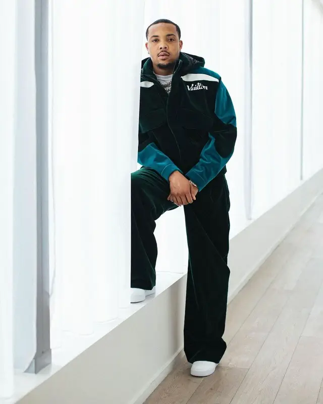 G Herbo outfit in Louis Vuitton and Nike, 2022