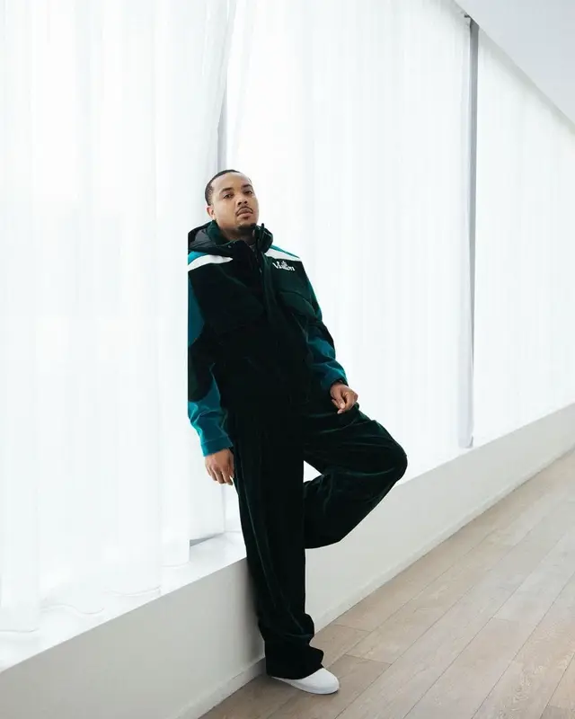 G Herbo outfit in Louis Vuitton and Nike, 2022