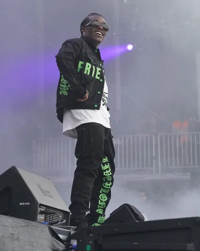 Lil Uzi Vert outfit in Vlone, Prada, and Saint Laurent, 2022