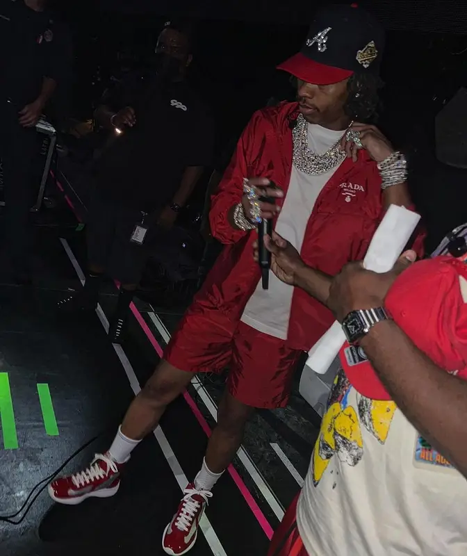 Lil Baby outfit in Prada and Shon LeMon, 2022